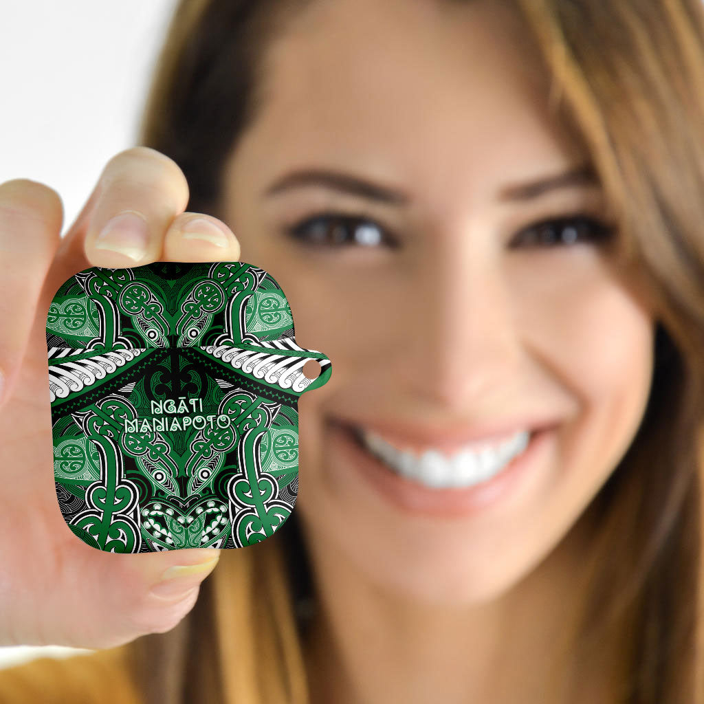 Aotearoa Iwi Ngati Maniapoto AirPods Case Maori Kowhaiwhai Pattern LT19 - Polynesian Pride