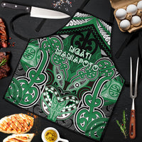 Aotearoa Iwi Ngati Maniapoto Apron Maori Kowhaiwhai Pattern LT19 Green - Polynesian Pride