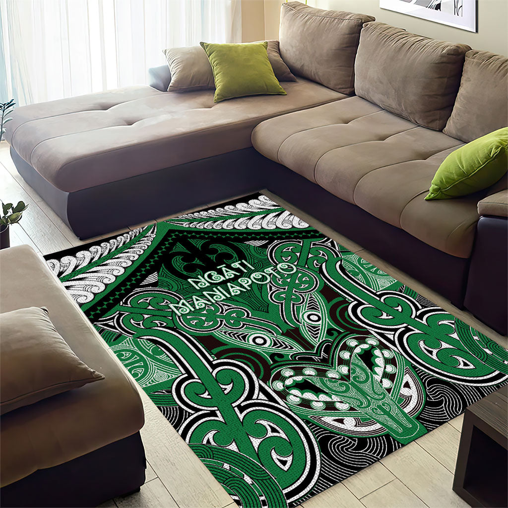 Aotearoa Iwi Ngati Maniapoto Area Rug Maori Kowhaiwhai Pattern LT19 - Polynesian Pride