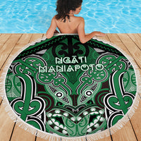Aotearoa Iwi Ngati Maniapoto Beach Blanket Maori Kowhaiwhai Pattern LT19 - Polynesian Pride