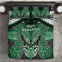 Aotearoa Iwi Ngati Maniapoto Bedding Set Maori Kowhaiwhai Pattern LT19 Green - Polynesian Pride