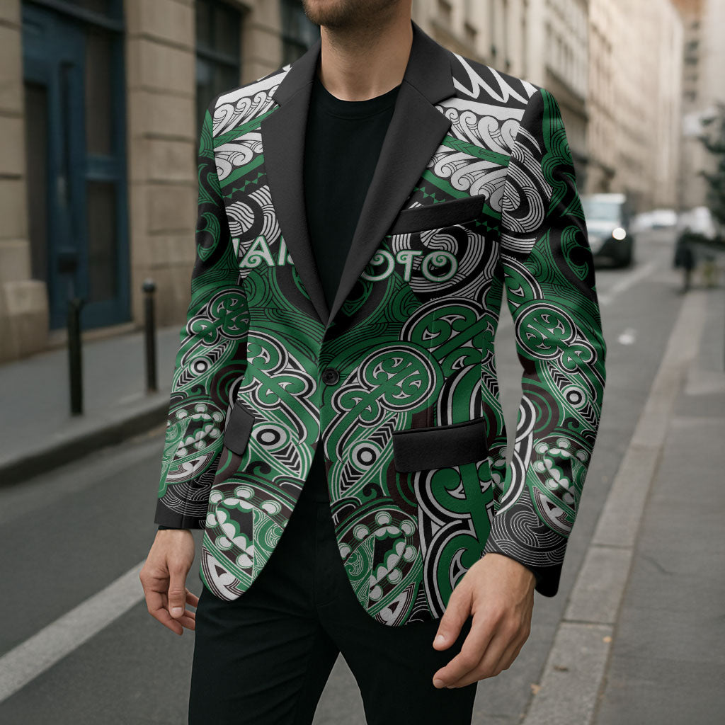 Aotearoa Iwi Ngati Maniapoto Personalised Blazer Maori Kowhaiwhai Pattern LT19 - Polynesian Pride