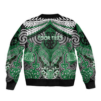 Aotearoa Iwi Ngati Maniapoto Personalised Bomber Jacket Maori Kowhaiwhai Pattern LT19 - Polynesian Pride