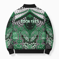 Aotearoa Iwi Ngati Maniapoto Personalised Bomber Puffer Jacket Maori Kowhaiwhai Pattern LT19 - Polynesian Pride