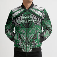 Aotearoa Iwi Ngati Maniapoto Personalised Bomber Puffer Jacket Maori Kowhaiwhai Pattern LT19 - Polynesian Pride