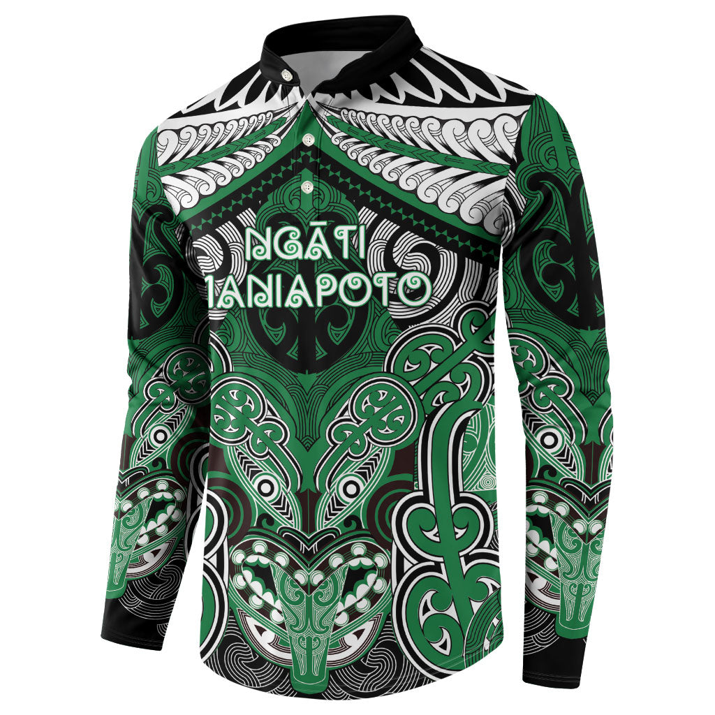 Aotearoa Iwi Ngati Maniapoto Personalised Button Sweatshirt Maori Kowhaiwhai Pattern LT19 - Polynesian Pride
