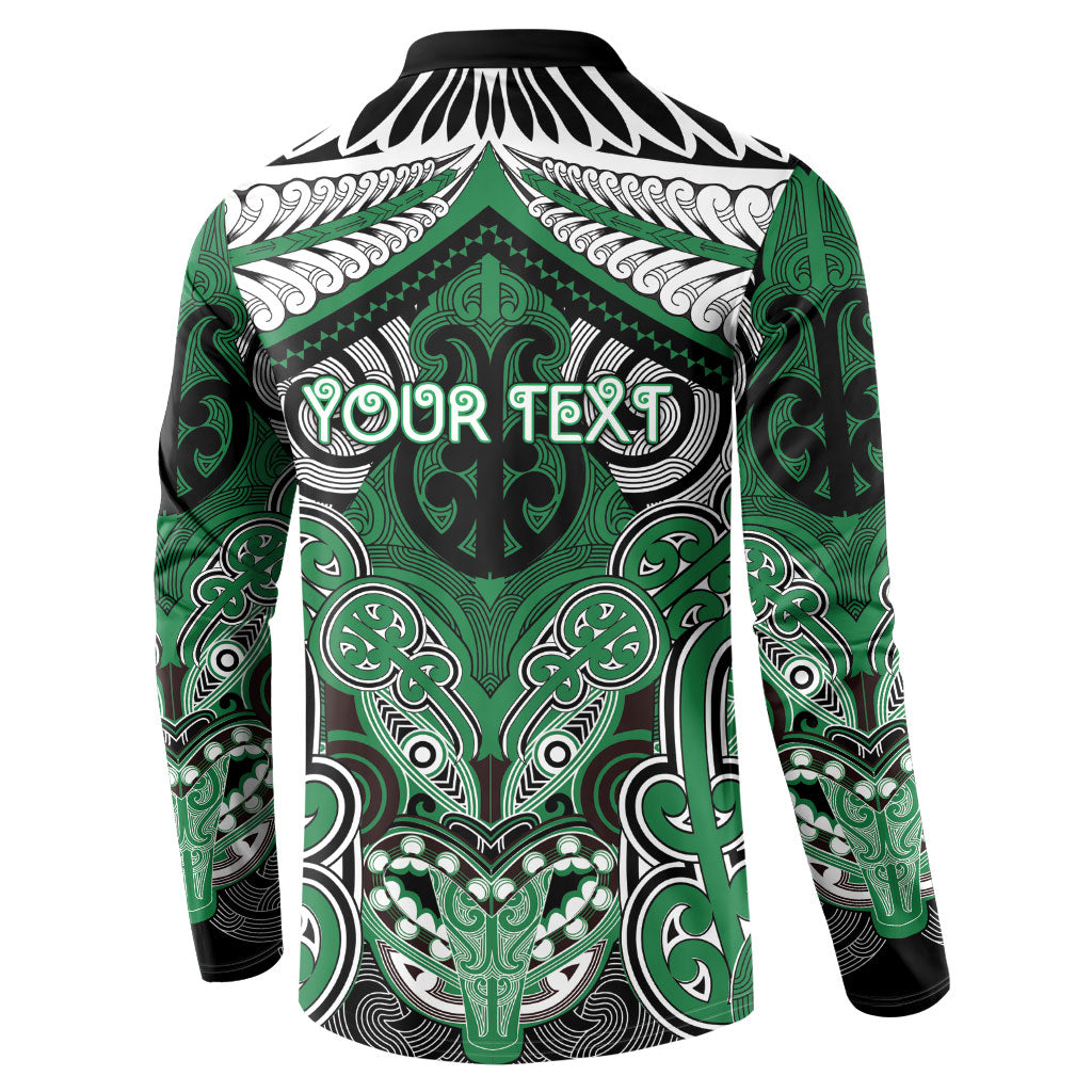 Aotearoa Iwi Ngati Maniapoto Personalised Button Sweatshirt Maori Kowhaiwhai Pattern LT19 - Polynesian Pride