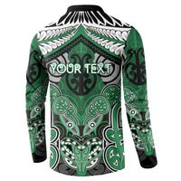 Aotearoa Iwi Ngati Maniapoto Personalised Button Sweatshirt Maori Kowhaiwhai Pattern LT19 - Polynesian Pride