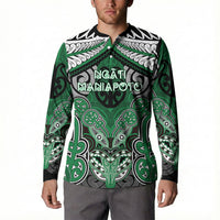 Aotearoa Iwi Ngati Maniapoto Personalised Button Sweatshirt Maori Kowhaiwhai Pattern LT19 - Polynesian Pride