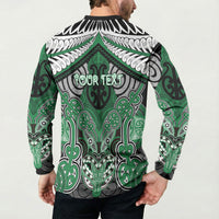 Aotearoa Iwi Ngati Maniapoto Personalised Button Sweatshirt Maori Kowhaiwhai Pattern LT19 - Polynesian Pride
