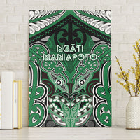 Aotearoa Iwi Ngati Maniapoto Canvas Wall Art Maori Kowhaiwhai Pattern LT19 Without Frame Green - Polynesian Pride