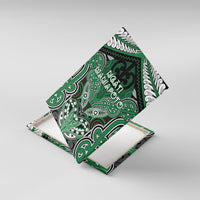 Aotearoa Iwi Ngati Maniapoto Canvas Wall Art Maori Kowhaiwhai Pattern LT19 With Frame Green - Polynesian Pride