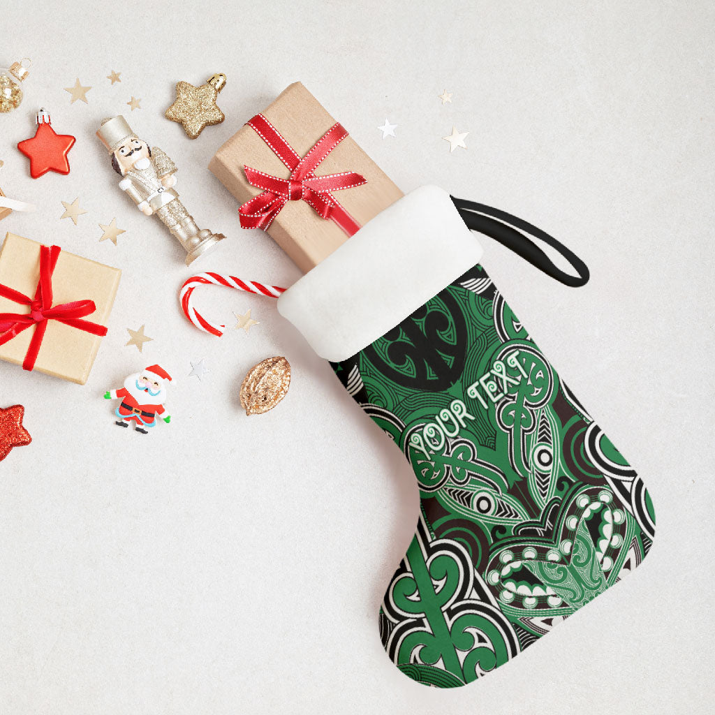 Aotearoa Iwi Ngati Maniapoto Personalised Christmas Stocking Maori Kowhaiwhai Pattern LT19 - Polynesian Pride