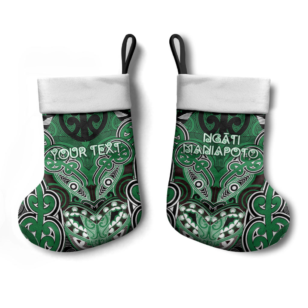 Aotearoa Iwi Ngati Maniapoto Personalised Christmas Stocking Maori Kowhaiwhai Pattern LT19 - Polynesian Pride