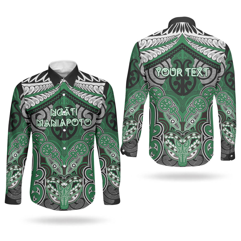 Aotearoa Iwi Ngati Maniapoto Personalised Couples Matching Mermaid Dress and Long Sleeve Button Shirt Maori Kowhaiwhai Pattern LT19 - Polynesian Pride