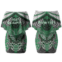 Aotearoa Iwi Ngati Maniapoto Personalised Couples Matching Off Shoulder Short Dress and Long Sleeve Button Shirt Maori Kowhaiwhai Pattern LT19 - Polynesian Pride