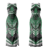 Aotearoa Iwi Ngati Maniapoto Personalised Couples Matching Tank Maxi Dress and Long Sleeve Button Shirt Maori Kowhaiwhai Pattern LT19 - Polynesian Pride
