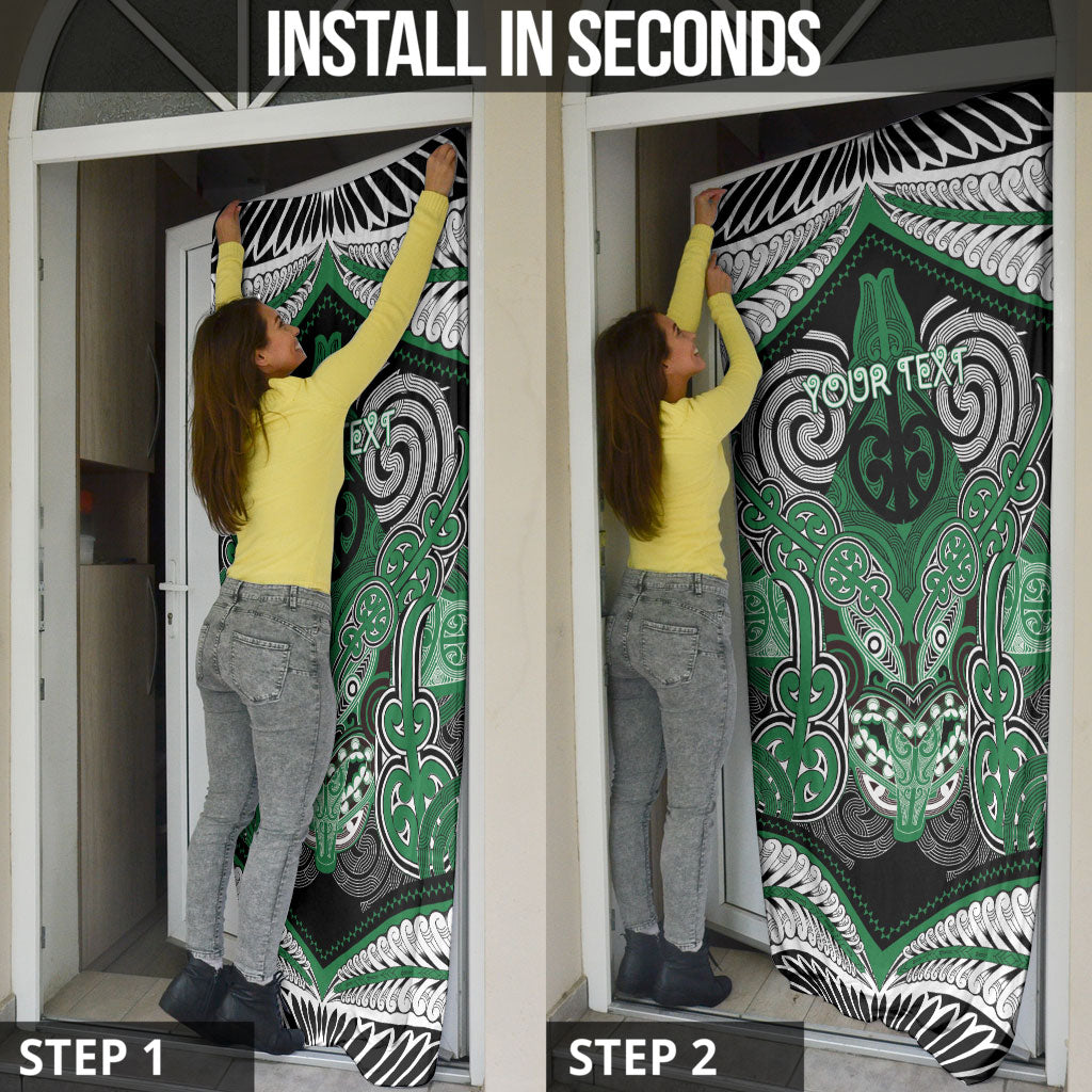 Aotearoa Iwi Ngati Maniapoto Personalised Door Cover Maori Kowhaiwhai Pattern LT19 - Polynesian Pride