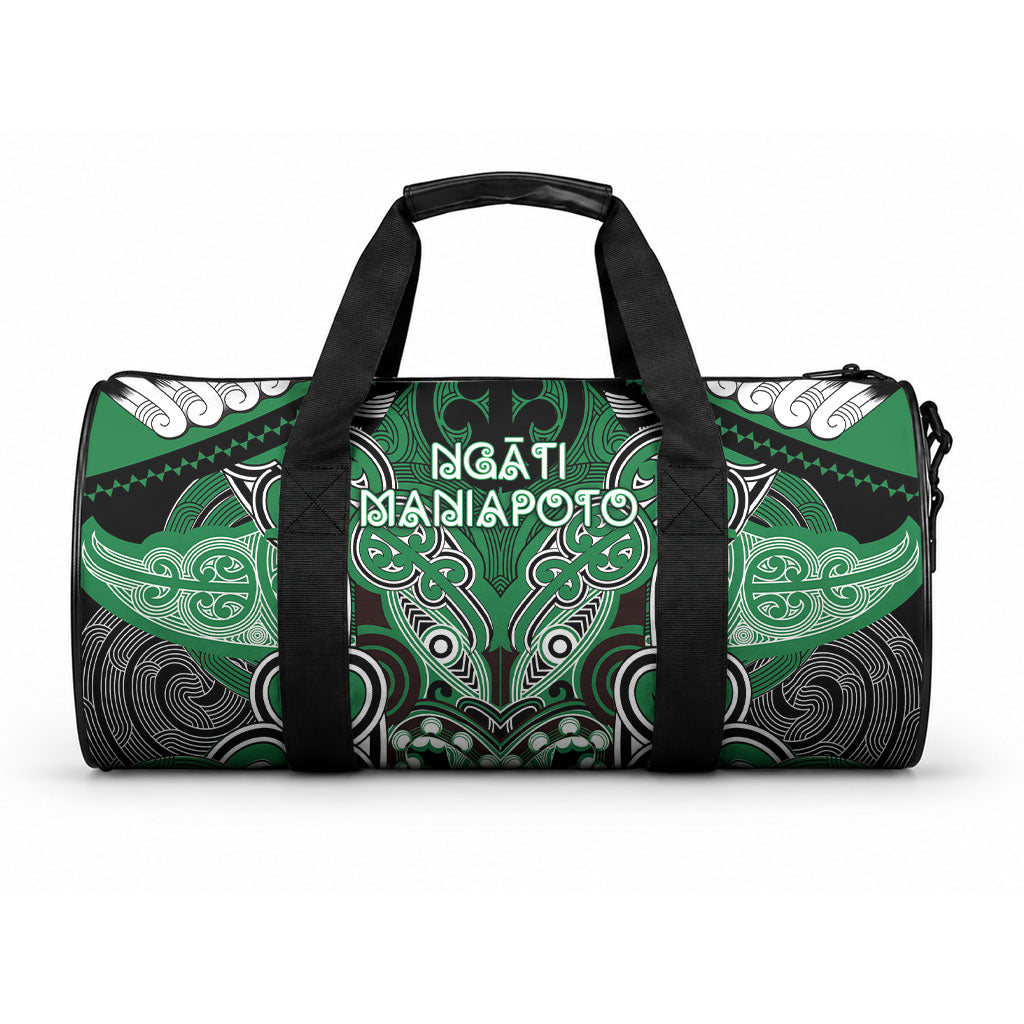 Aotearoa Iwi Ngati Maniapoto Duffle Bag Maori Kowhaiwhai Pattern LT19 One size Green - Polynesian Pride