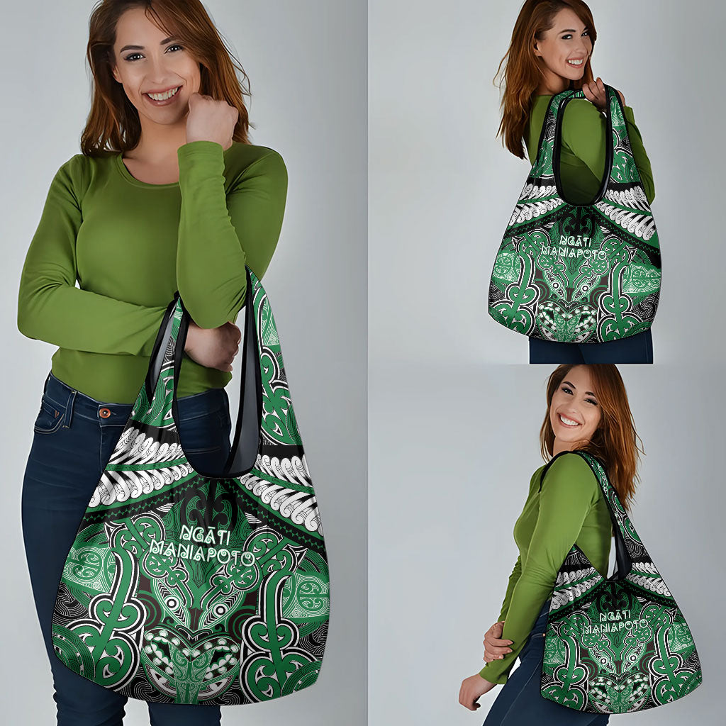 Aotearoa Iwi Ngati Maniapoto Grocery Bag Maori Kowhaiwhai Pattern LT19 - Polynesian Pride