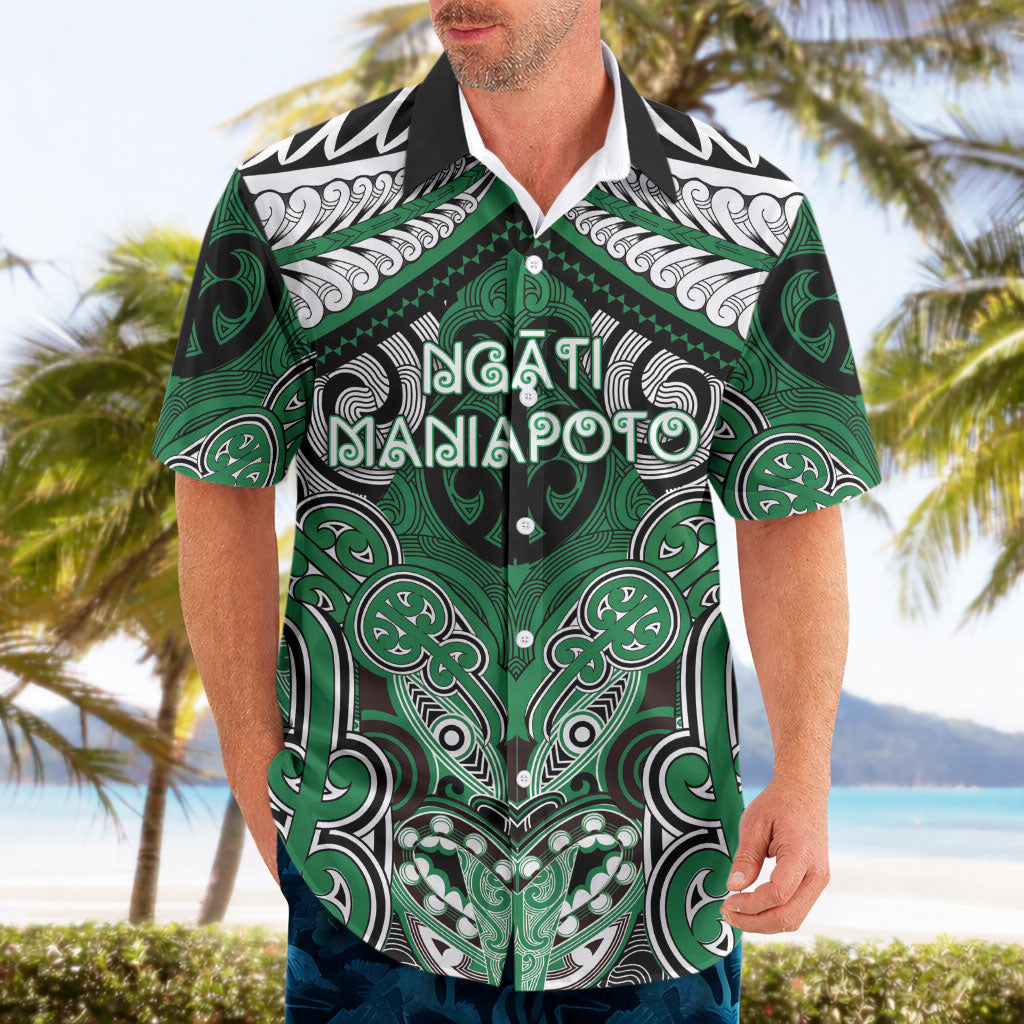 Aotearoa Iwi Ngati Maniapoto Personalised Hawaiian Shirt Maori Kowhaiwhai Pattern LT19 - Polynesian Pride