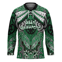 Aotearoa Iwi Ngati Maniapoto Personalised Hockey Jersey Maori Kowhaiwhai Pattern LT19 Unisex Green - Polynesian Pride