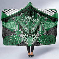 Aotearoa Iwi Ngati Maniapoto Hooded Blanket Maori Kowhaiwhai Pattern LT19 One Size Green - Polynesian Pride