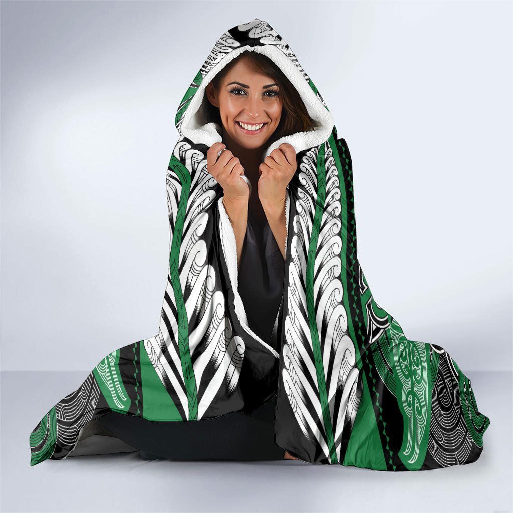 Aotearoa Iwi Ngati Maniapoto Hooded Blanket Maori Kowhaiwhai Pattern LT19 - Polynesian Pride