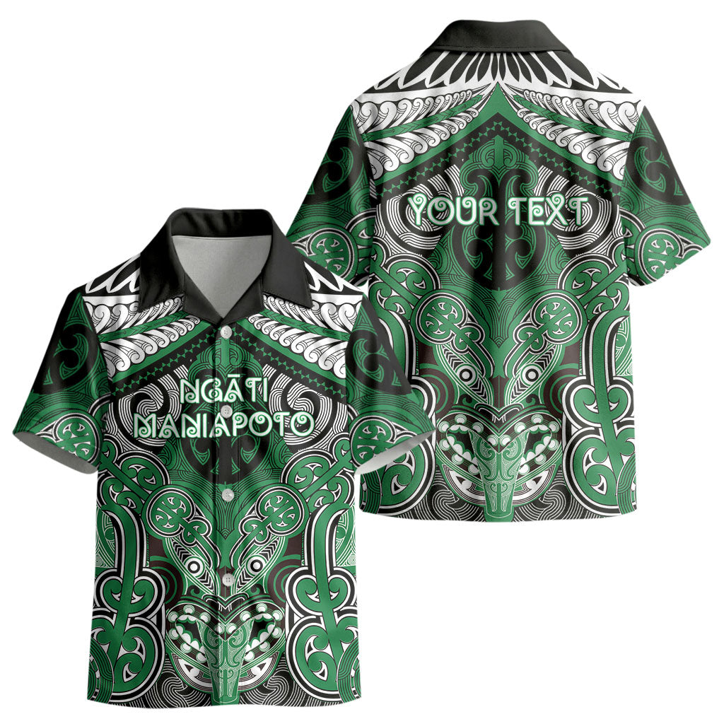 Aotearoa Iwi Ngati Maniapoto Personalised Kid Hawaiian Shirt Maori Kowhaiwhai Pattern LT19 - Polynesian Pride