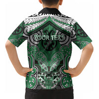 Aotearoa Iwi Ngati Maniapoto Personalised Kid Hawaiian Shirt Maori Kowhaiwhai Pattern LT19 - Polynesian Pride