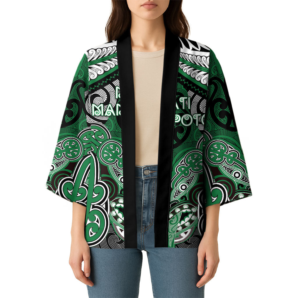 Aotearoa Iwi Ngati Maniapoto Personalised Kimono Maori Kowhaiwhai Pattern LT19 - Polynesian Pride