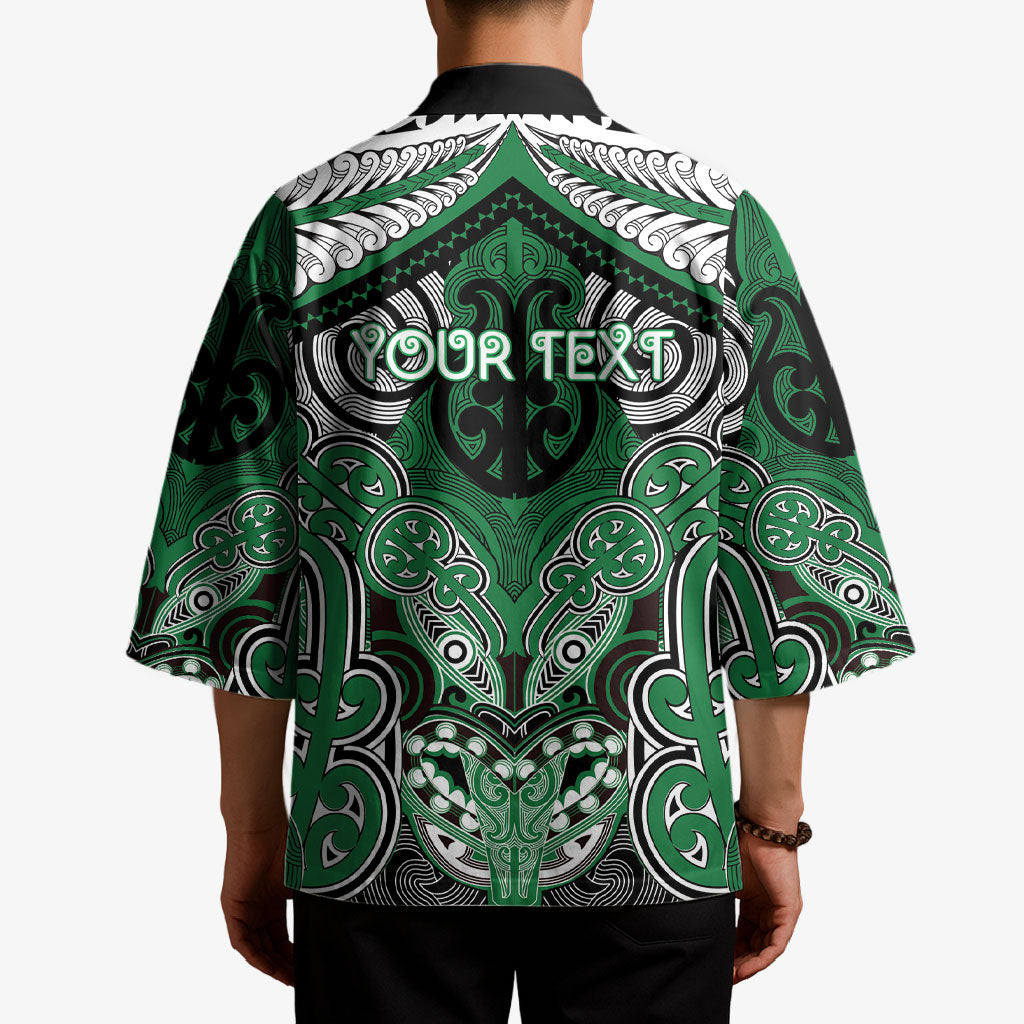 Aotearoa Iwi Ngati Maniapoto Personalised Kimono Maori Kowhaiwhai Pattern LT19 - Polynesian Pride
