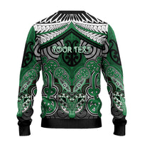 Aotearoa Iwi Ngati Maniapoto Personalised Ugly Christmas Sweater Maori Kowhaiwhai Pattern LT19 - Polynesian Pride