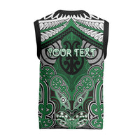 Aotearoa Iwi Ngati Maniapoto Personalised Christmas Knitted V-Neck Vest Maori Kowhaiwhai Pattern LT19 - Polynesian Pride