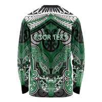 Aotearoa Iwi Ngati Maniapoto Personalised Long Sleeve Shirt Maori Kowhaiwhai Pattern LT19 - Polynesian Pride