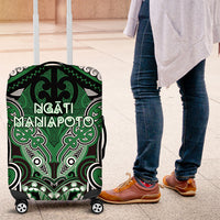 Aotearoa Iwi Ngati Maniapoto Luggage Cover Maori Kowhaiwhai Pattern LT19 Green - Polynesian Pride