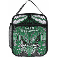 Aotearoa Iwi Ngati Maniapoto Lunch Bag Maori Kowhaiwhai Pattern LT19 10.2 × 8.3 × 4.3 inch Green - Polynesian Pride