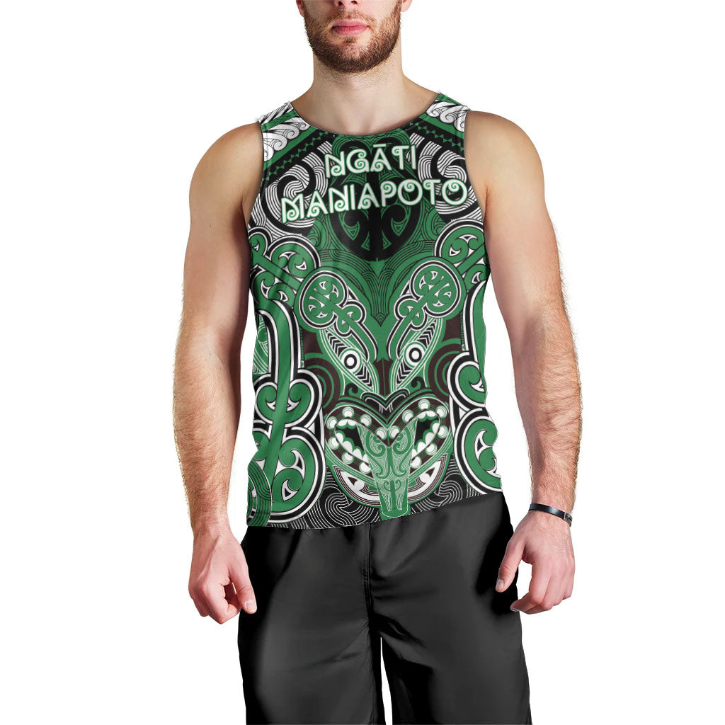 Aotearoa Iwi Ngati Maniapoto Personalised Men Tank Top Maori Kowhaiwhai Pattern LT19 - Polynesian Pride