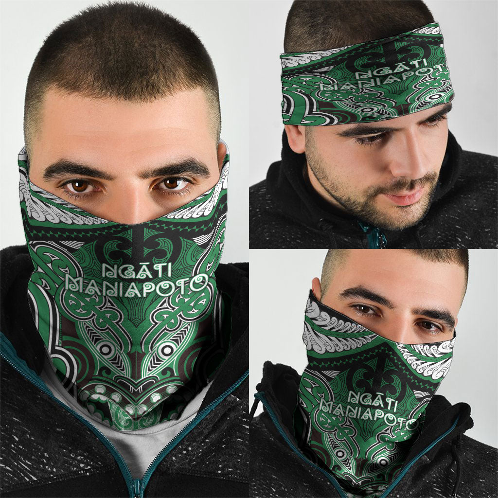 Aotearoa Iwi Ngati Maniapoto Neck Gaiter Maori Kowhaiwhai Pattern LT19 - Polynesian Pride