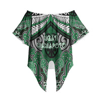 Aotearoa Iwi Ngati Maniapoto Personalised Off Shoulder Wrap Waist Top Maori Kowhaiwhai Pattern LT19 - Polynesian Pride
