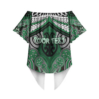 Aotearoa Iwi Ngati Maniapoto Personalised Off Shoulder Wrap Waist Top Maori Kowhaiwhai Pattern LT19 - Polynesian Pride