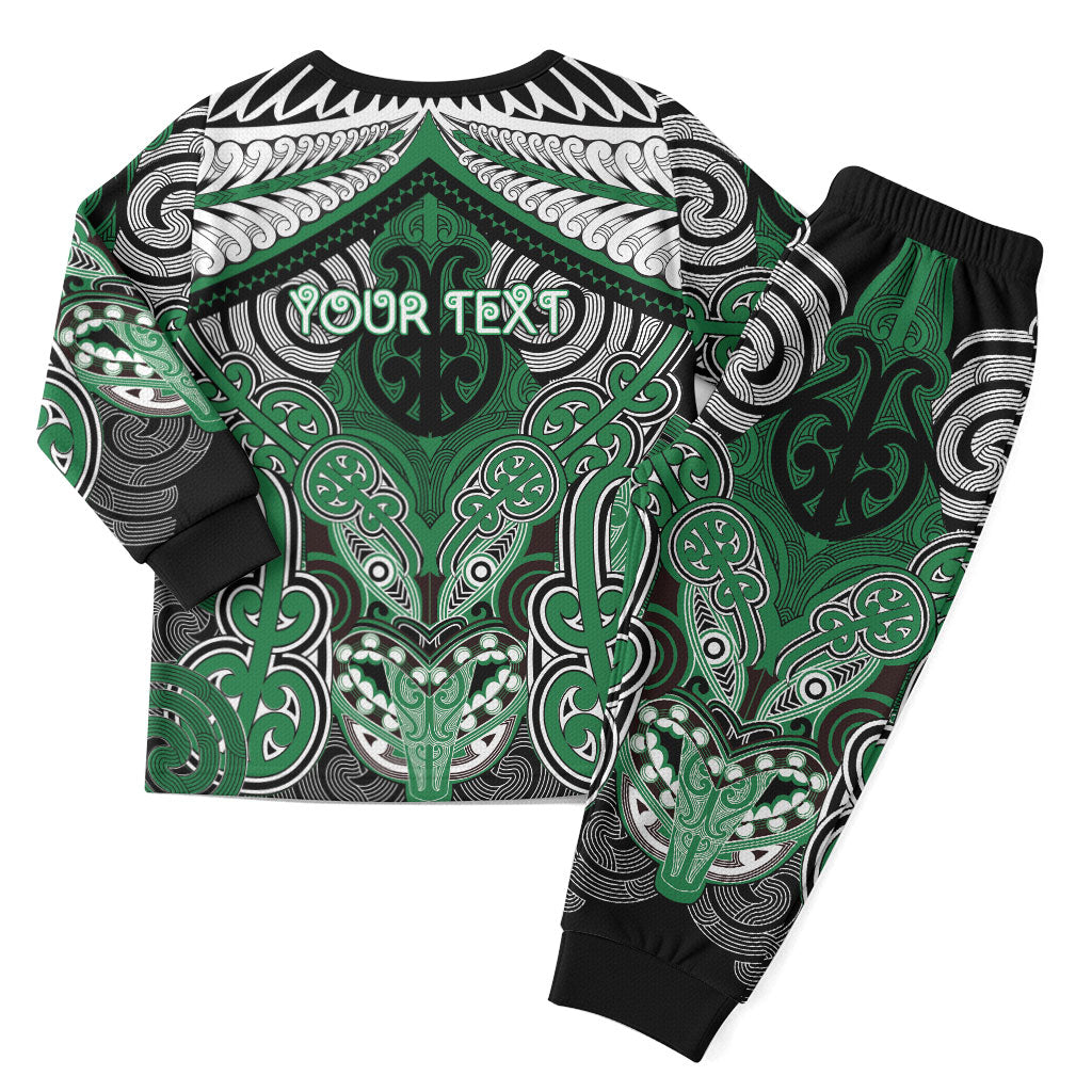 Aotearoa Iwi Ngati Maniapoto Personalised Christmas Pajama Set Maori Kowhaiwhai Pattern LT19 - Polynesian Pride