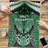 Aotearoa Iwi Ngati Maniapoto Puzzle Maori Kowhaiwhai Pattern LT19 Green - Polynesian Pride