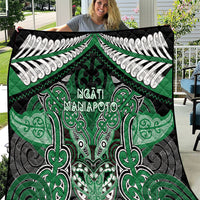 Aotearoa Iwi Ngati Maniapoto Quilt Maori Kowhaiwhai Pattern LT19 Green - Polynesian Pride