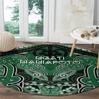 Aotearoa Iwi Ngati Maniapoto Round Carpet Maori Kowhaiwhai Pattern LT19 - Polynesian Pride