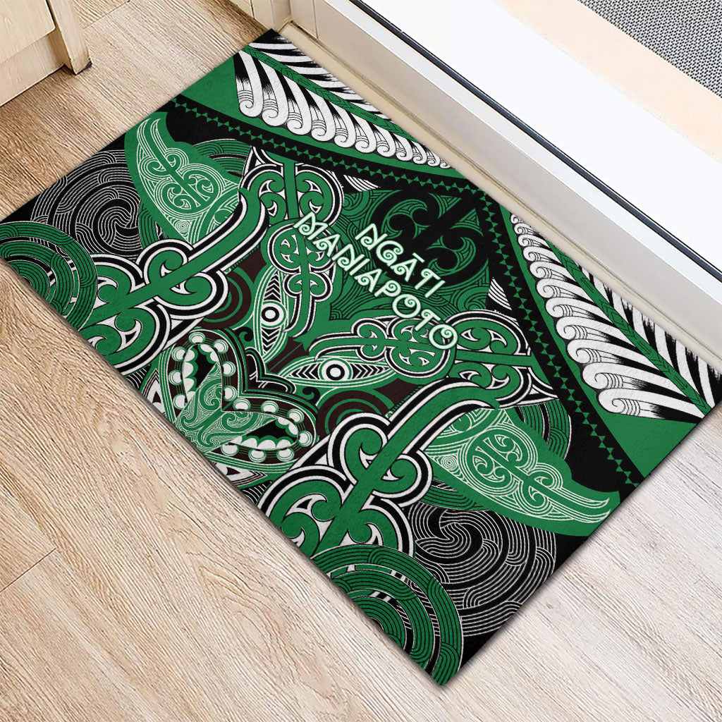 Aotearoa Iwi Ngati Maniapoto Rubber Doormat Maori Kowhaiwhai Pattern LT19 - Polynesian Pride