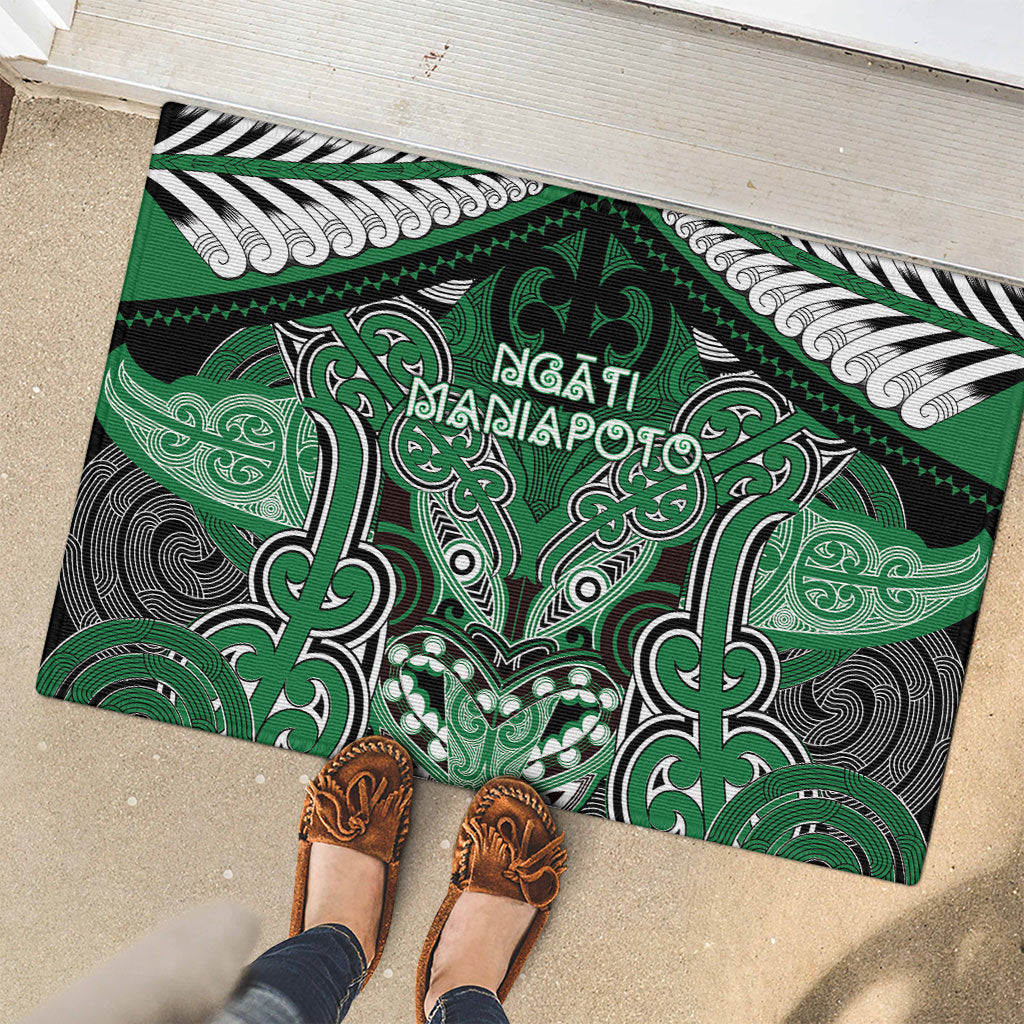 Aotearoa Iwi Ngati Maniapoto Rubber Doormat Maori Kowhaiwhai Pattern LT19 - Polynesian Pride
