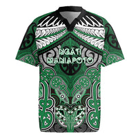 Aotearoa Iwi Ngati Maniapoto Personalised Rugby Jersey Maori Kowhaiwhai Pattern LT19 Green - Polynesian Pride