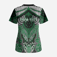 Aotearoa Iwi Ngati Maniapoto Personalised Scrub Top Maori Kowhaiwhai Pattern LT19 - Polynesian Pride