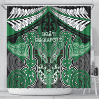 Aotearoa Iwi Ngati Maniapoto Shower Curtain Maori Kowhaiwhai Pattern LT19 - Polynesian Pride